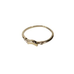 ANILLO DE ORO 10 KT CON DECORACIÓN EN FORMA DE LUNA