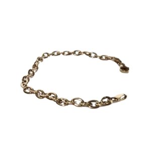 PULSERA DE ORO 10 KT, ESLABÓN CLÁSICO
