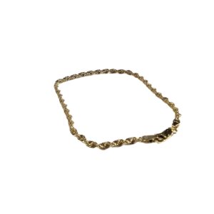 PULSERA DE ORO 10 KT, ESLABÓN EN FORMA DE CHONGO
