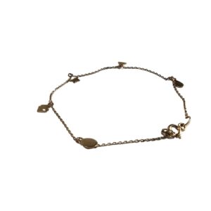 PULSERA DE ORO 10 KT CON DECORACIÓN EN FIGURAS GEOMÉTRICAS