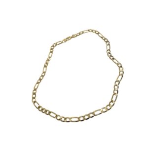 CADENA DE ORO 14 KT DIAMANTADA ESLABÓN TIPO CARTIER