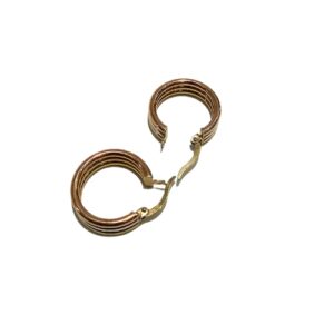 ARETES DE ORO 10 KT ITALIANO 3 COLORES
