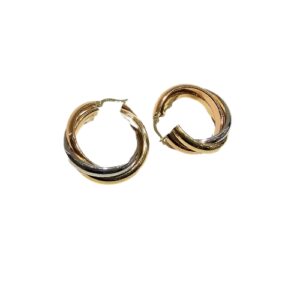 ARRACADAS DE ORO 10 KT FLORENTINO 3 OROS