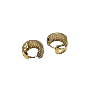 ARETE DE ORO 10 KT PIEDRA VACIA ORO NACIONAL