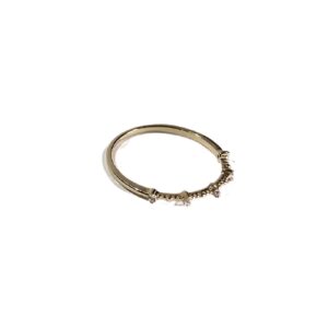 ANILLO DE ORO 10 KT DECORACIÓN CON 5 PIEDRAS